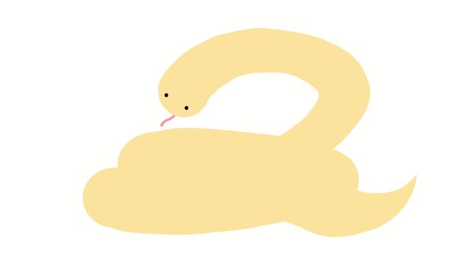 巳年　とぐろ巻き　アニメーション