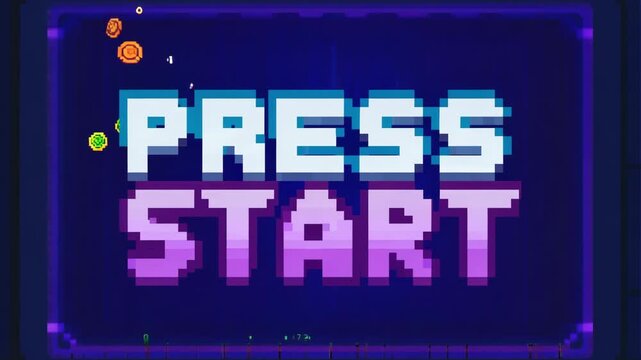 A vibrant and nostalgic gaming screen invites viewers to dive into a world of pixelated adventures and classic gameplay.