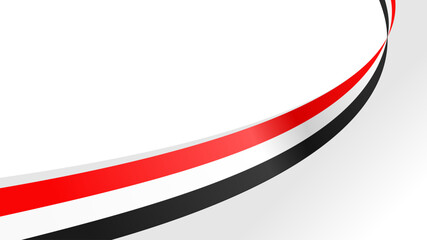 wavy yemen flag vector background with copy space for text. yemen national day