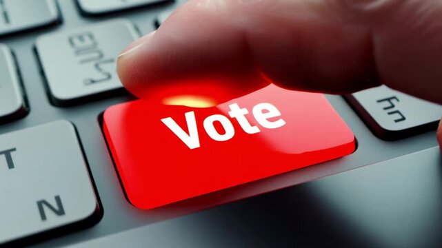 Citizens engage with digital platforms to cast their votes, emphasizing the significance of technology in modern democratic processes.