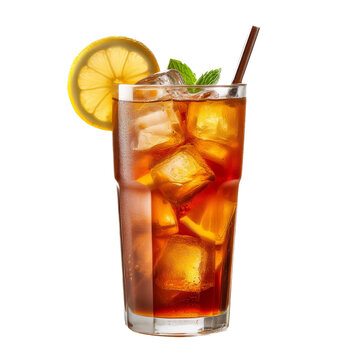 Long Island iced tea isolated on white background