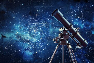 Telescope tracking of star signs involves the precise observation and mapping of celestial bodies using directional charts to create detailed representations of the night sky.