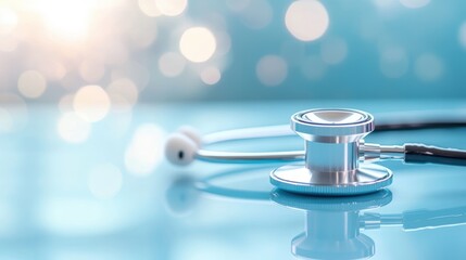 A close up shot of a stethoscope on a doctor chest, symbolizing the dedication to healing.