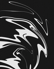 Obraz premium Liquid dynamic grainy texture, Black and white poster design with liquid and curve lines, Futuristic cover set. Letter size. Ideal for banner, flyer, invitation, business card.