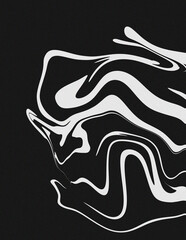 Liquid dynamic grainy texture, Black and white poster design with liquid and curve lines, Futuristic cover set. Letter size. Ideal for banner, flyer, invitation, business card.