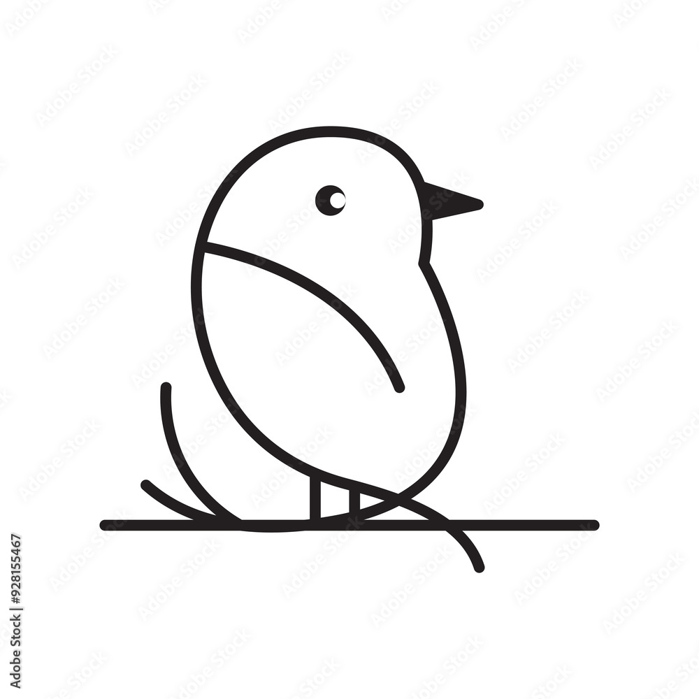 Poster bird logo icon