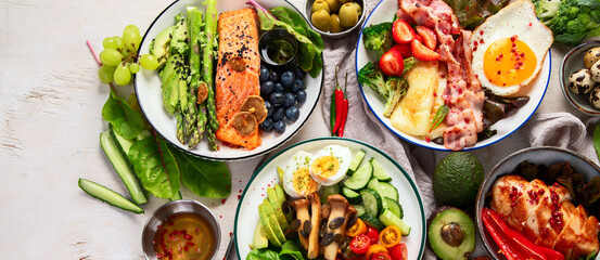 Cooked, healthy keto diet food.