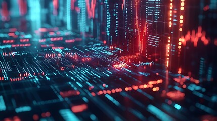 Obraz premium 3D digital currency exchange with floating exchange rates, symbolizing global financial transactions