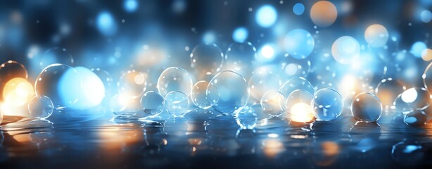 A mesmerizing display of water droplets glistening in the light, creating a stunning and tranquil atmosphere.