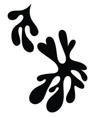 Minimalist Abstract plants shapes and forms vector illustration set for design