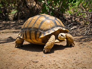 Obraz premium turtle running on the ground