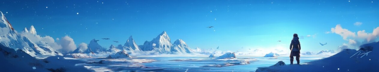 Enchanted  Anime-Style Winter Adventure: Anime Characters Embark on a Magical Journey to Discover the Legendary Light of the Solstice, Perfect for 2025 Winter Sports Festivities, Christmas, New Year