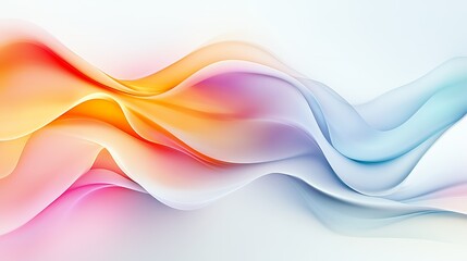 Abstract colorful wavy background with pink, orange, and blue.