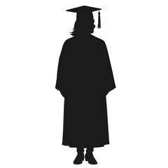 Group of students dancing or jumping with joy after completing degree, graduation celebration set, graduates wearing caps and gowns