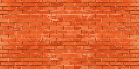 Obraz premium Brick wall texture. Red stone pattern. Interior tile. House architecture. Brickwall print. Block building material. Masonry construction. Concrete and clay wallpaper. Vector background