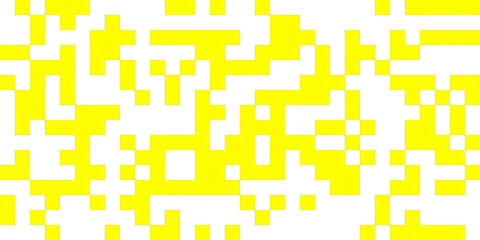 Abstract yellow pixel pattern background with a transparent background. The image is perfect for creating modern and digital designs.