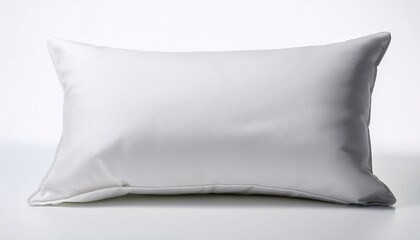 close up of a white pillow on white background