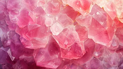 Bright pink crystal quartz, a beautiful sparkling multi-colored pink crystal ornament.