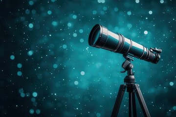 Hobby astronomer aligning their telescope, preparing for a night of exploring the cosmos