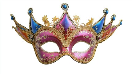 Carnival mask on white background