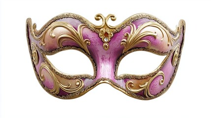 Carnival mask on white background