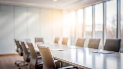 Office Meeting Room Blur - Soft-focus background featuring an office meeting room setup.
