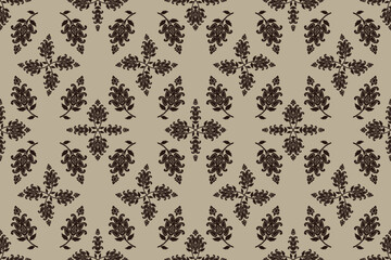 Ikat tribal Indian seamless pattern. Ethnic Aztec fabric carpet mandala ornament native boho chevron textile.Geometric African American oriental traditional vector illustrations. Embroidery style.