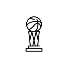 Basketball trophy icon. Simple basketball trophy icon for social media, app, and web design. Vector illustration