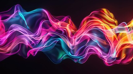 Abstract colorful waves of light