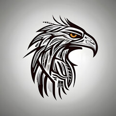 Obraz premium American bald eagle head illustration logo of a American eagle head American bald eagle