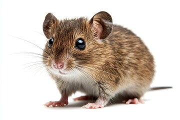 Close-up of a small brown mouse with large eyes