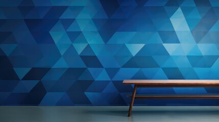 movement blue triangle pattern