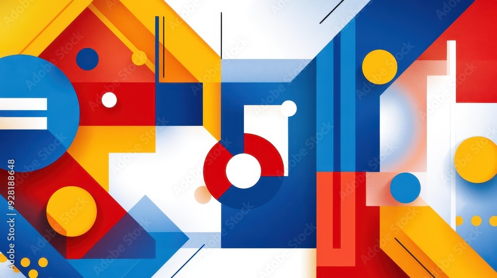 Aufkleber explore a vibrant geometric vector background that fuses modern design with playful textures for a u