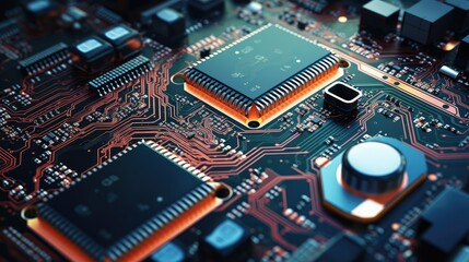 Fototapeta premium motherboard office server