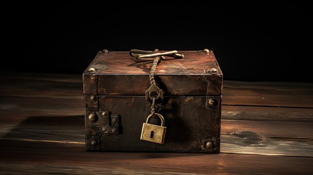 rusted locked boxes
