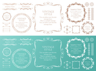 アンティークフレーム。ハロウィンのフレームデザイン。