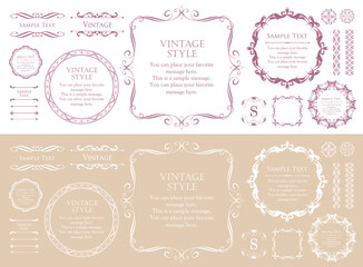 アンティークフレーム。ハロウィンのフレームデザイン。