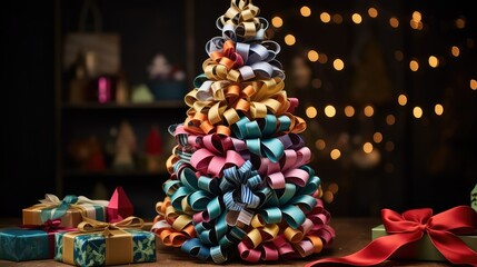 Naklejka premium project ribbon christmas tree