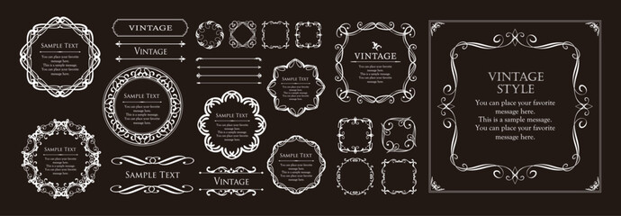 アンティークフレーム。ハロウィンのフレームデザイン。