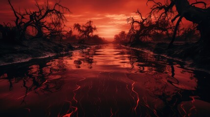 eerie bloody water