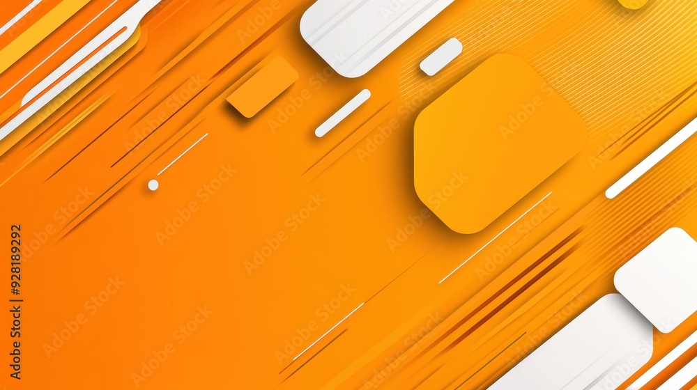 Poster vibrant orange abstract background with dynamic lines and a playful halftone effect, perfect for mod