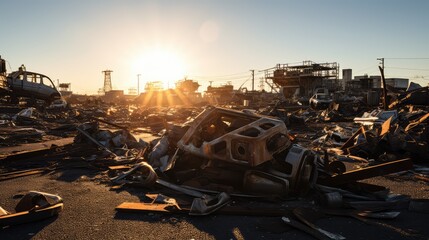 Fototapeta premium salvage scrap metal yard