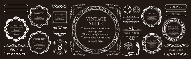 アンティークフレーム。ハロウィンのフレームデザイン。