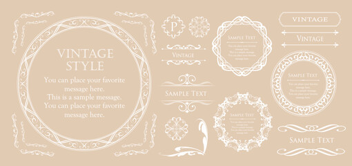 アンティークフレーム。ハロウィンのフレームデザイン。