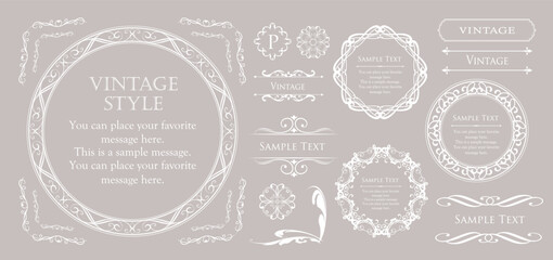 アンティークフレーム。ハロウィンのフレームデザイン。