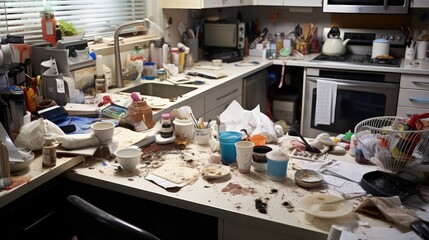 disorganized office mess