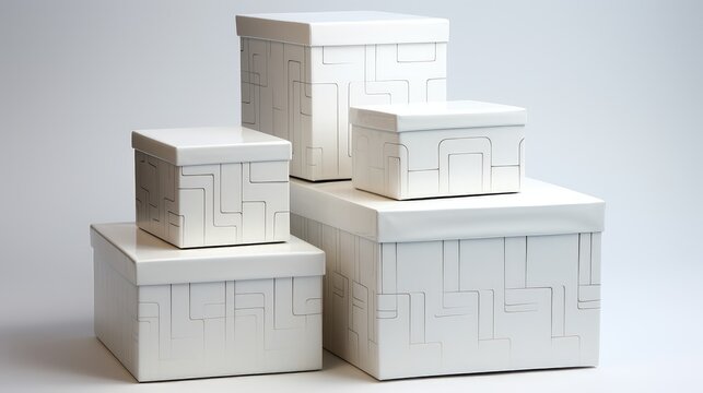 elegant white box pattern