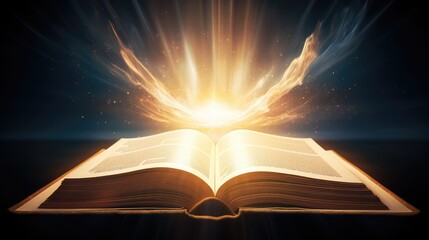 clipglowing book open clipart