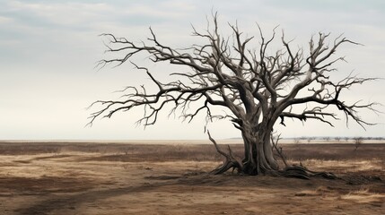 intertwining barren tree