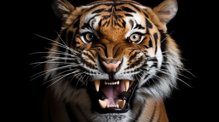 Fototapeta premium jaws tiger isolated on white